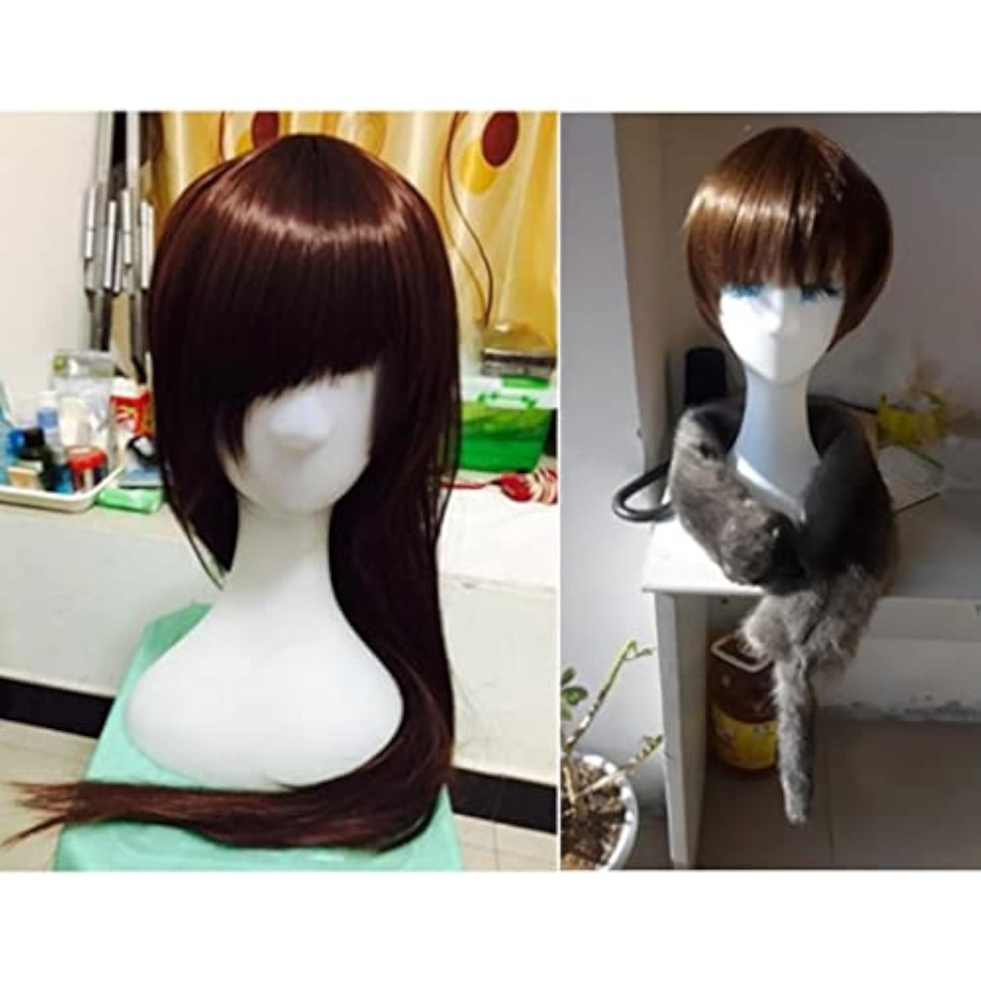 4x White Mannequin Head Display Stand for Wigs and Hats